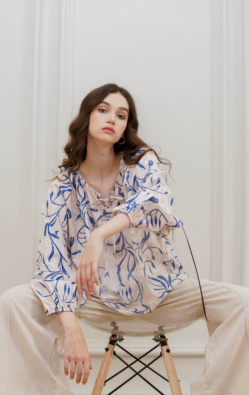 Araceline Top Blue