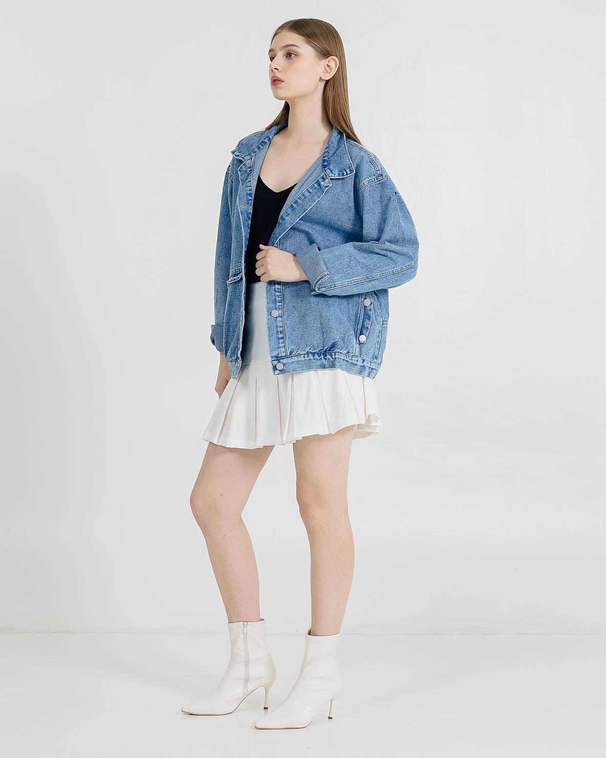 Henry Oversized Denim Jacket –  Outer Denim Wanita Lengan Panjang