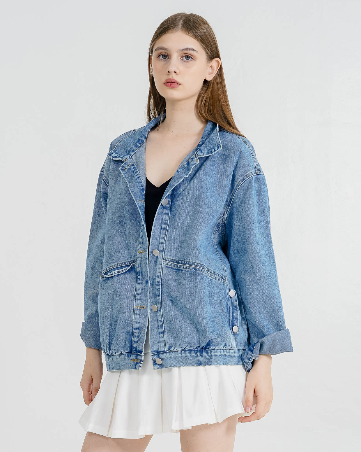 Henry Oversized Denim Jacket –  Outer Denim Wanita Lengan Panjang