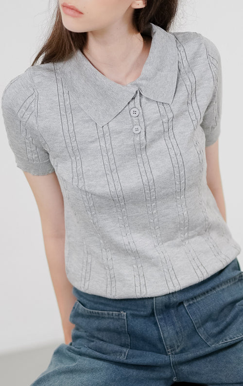 Rosalie Knit Top Grey