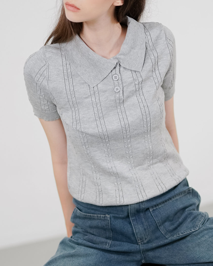 Rosalie Knit Top Grey