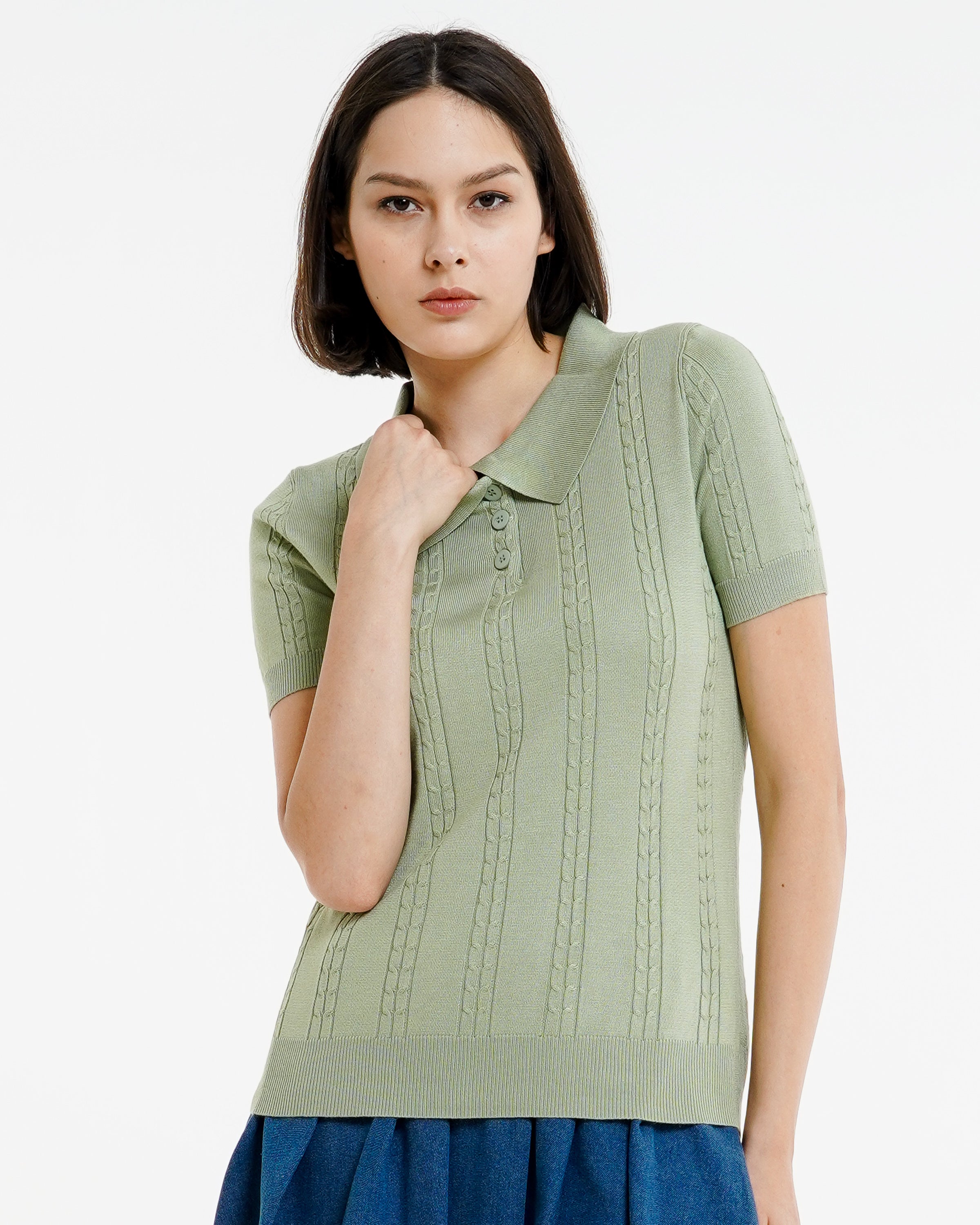 Rosalie Knit Top Green