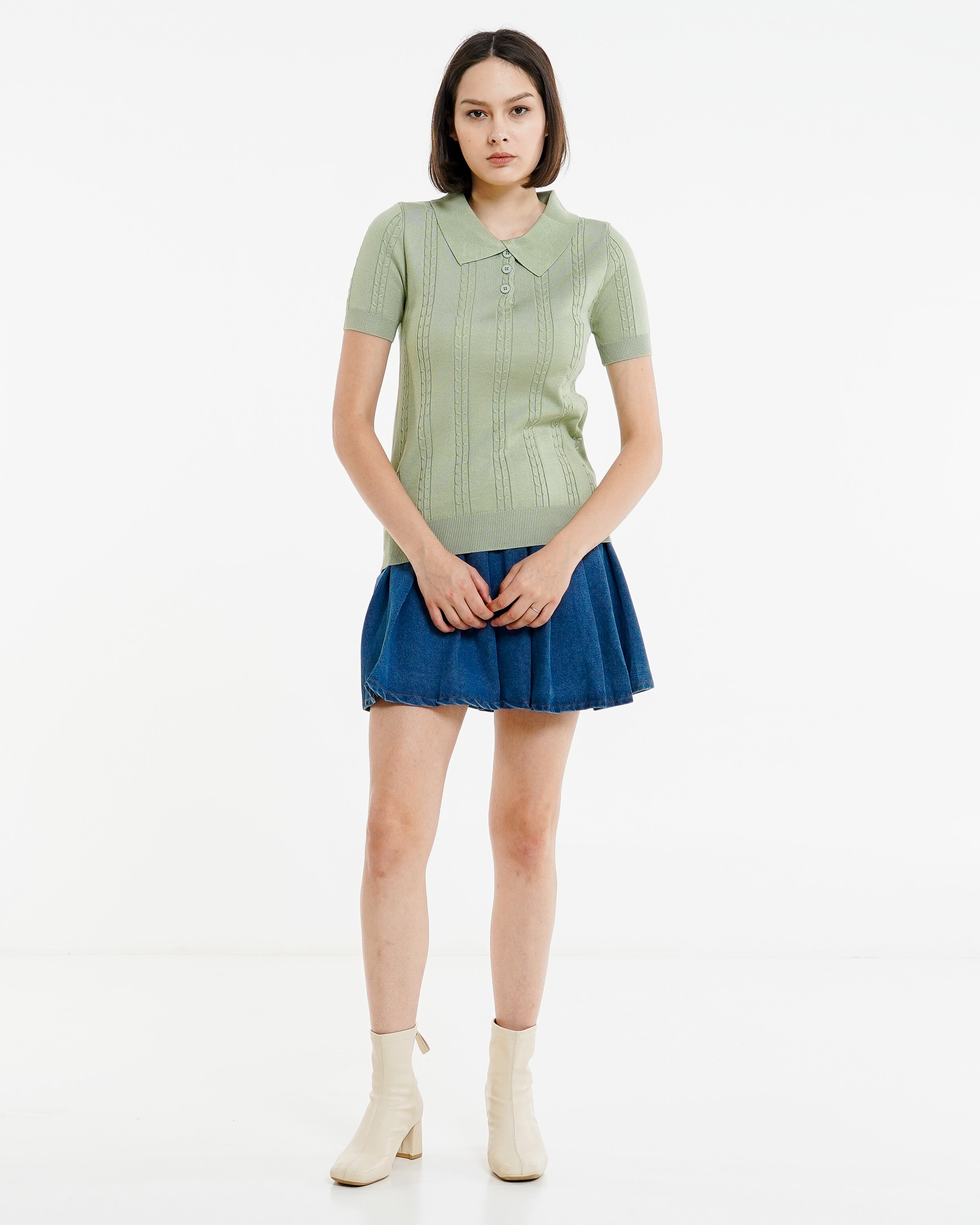 Rosalie Knit Top Green