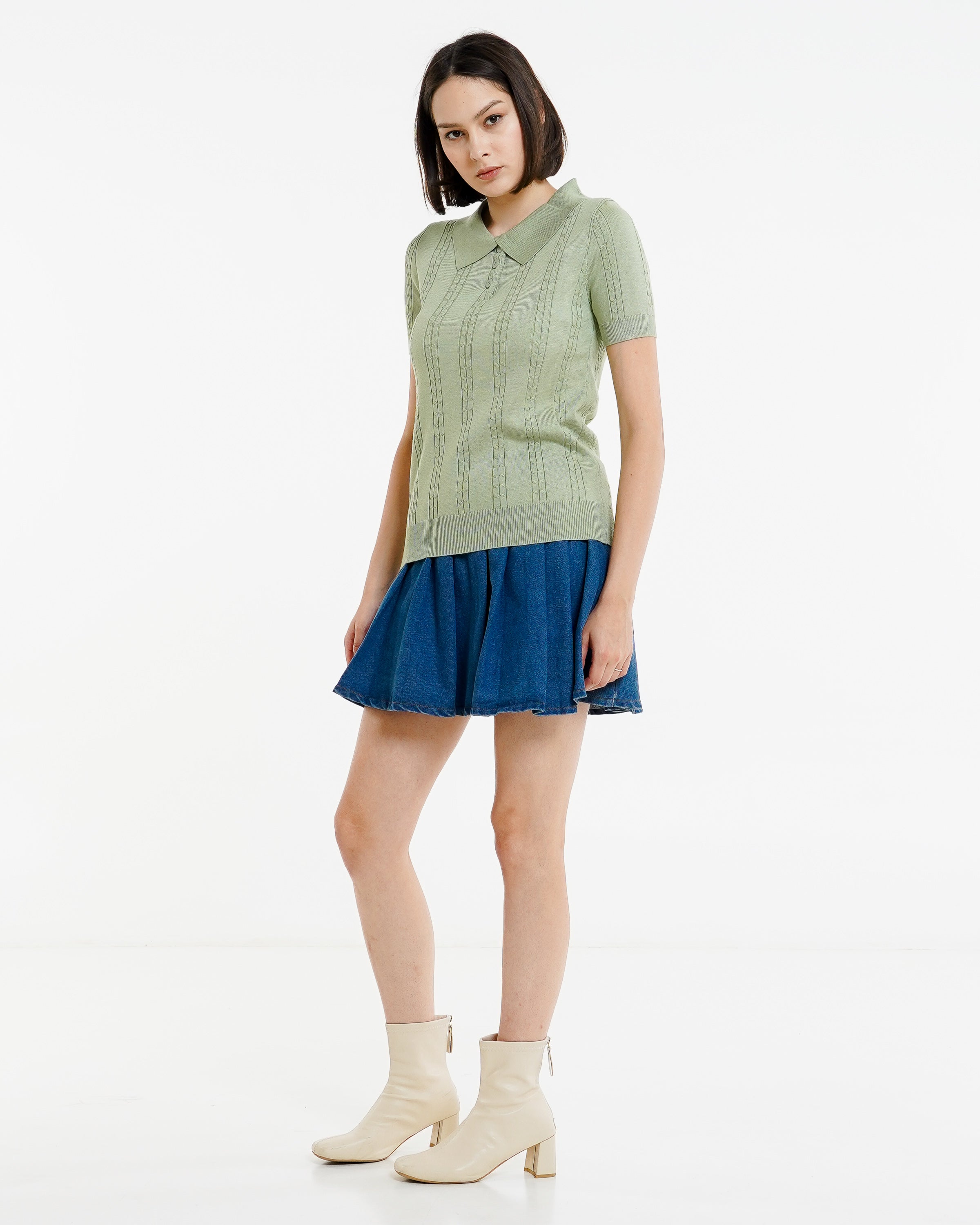 Rosalie Knit Top Green