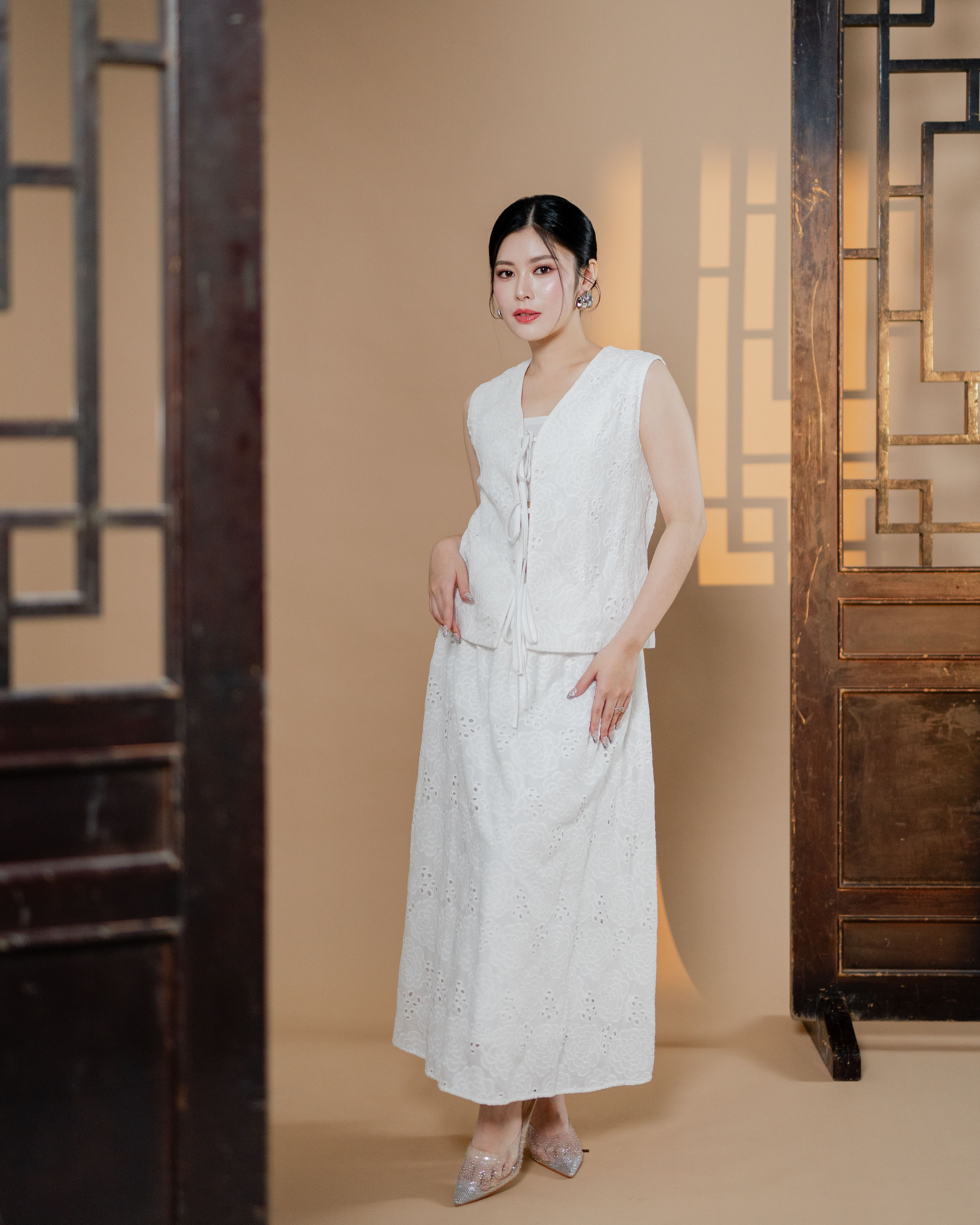 CNY Eternal Spring Top White