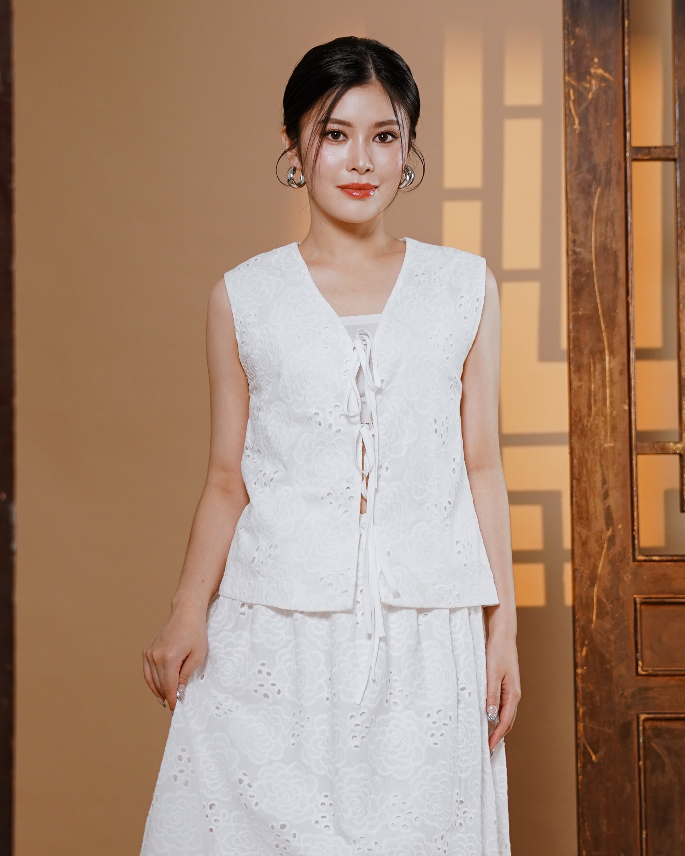 CNY Eternal Spring Top White