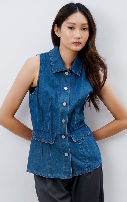 Syenna Vest Denim