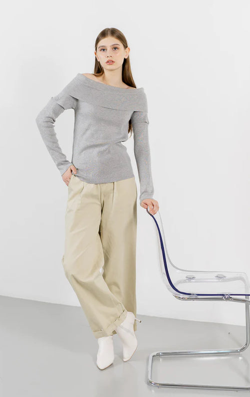 Leona Top Grey