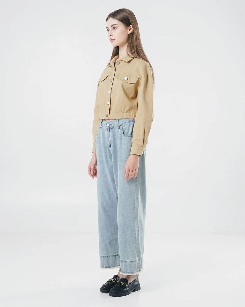 Nicole Top Brown Denim