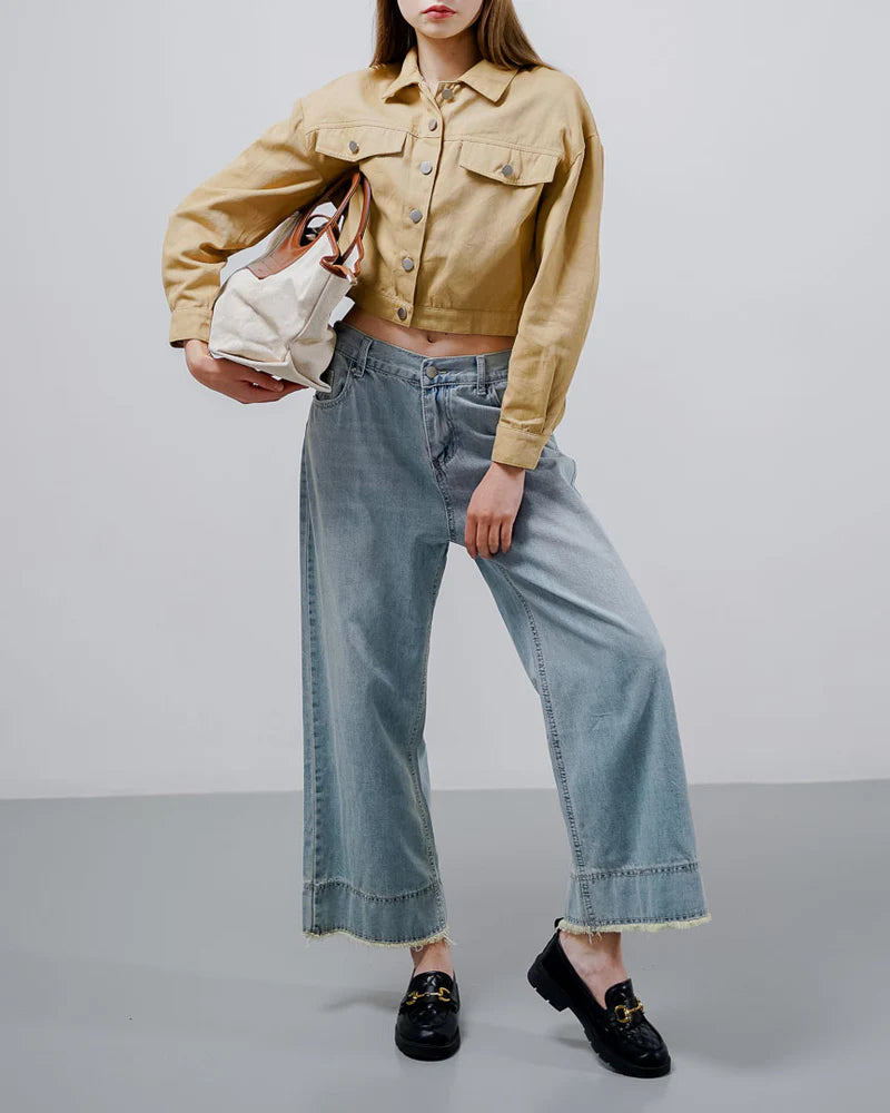 Nicole Top Brown Denim