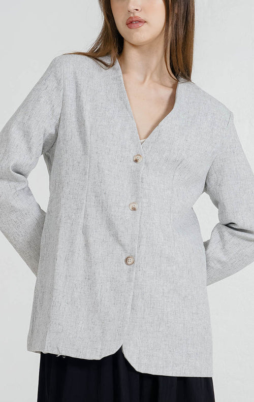 Kazuha Grey Blazer