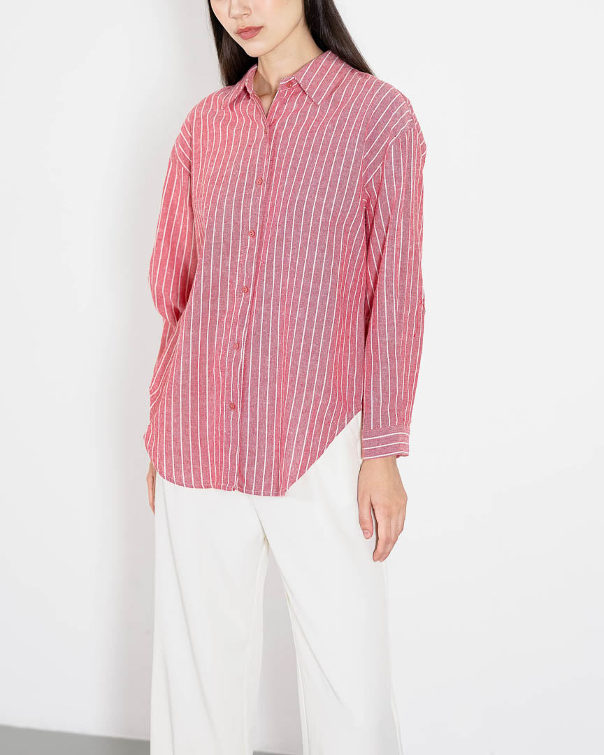 Maisie Shirt Red Striped