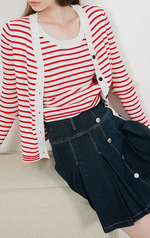 Tatjna Cardigan Set Red