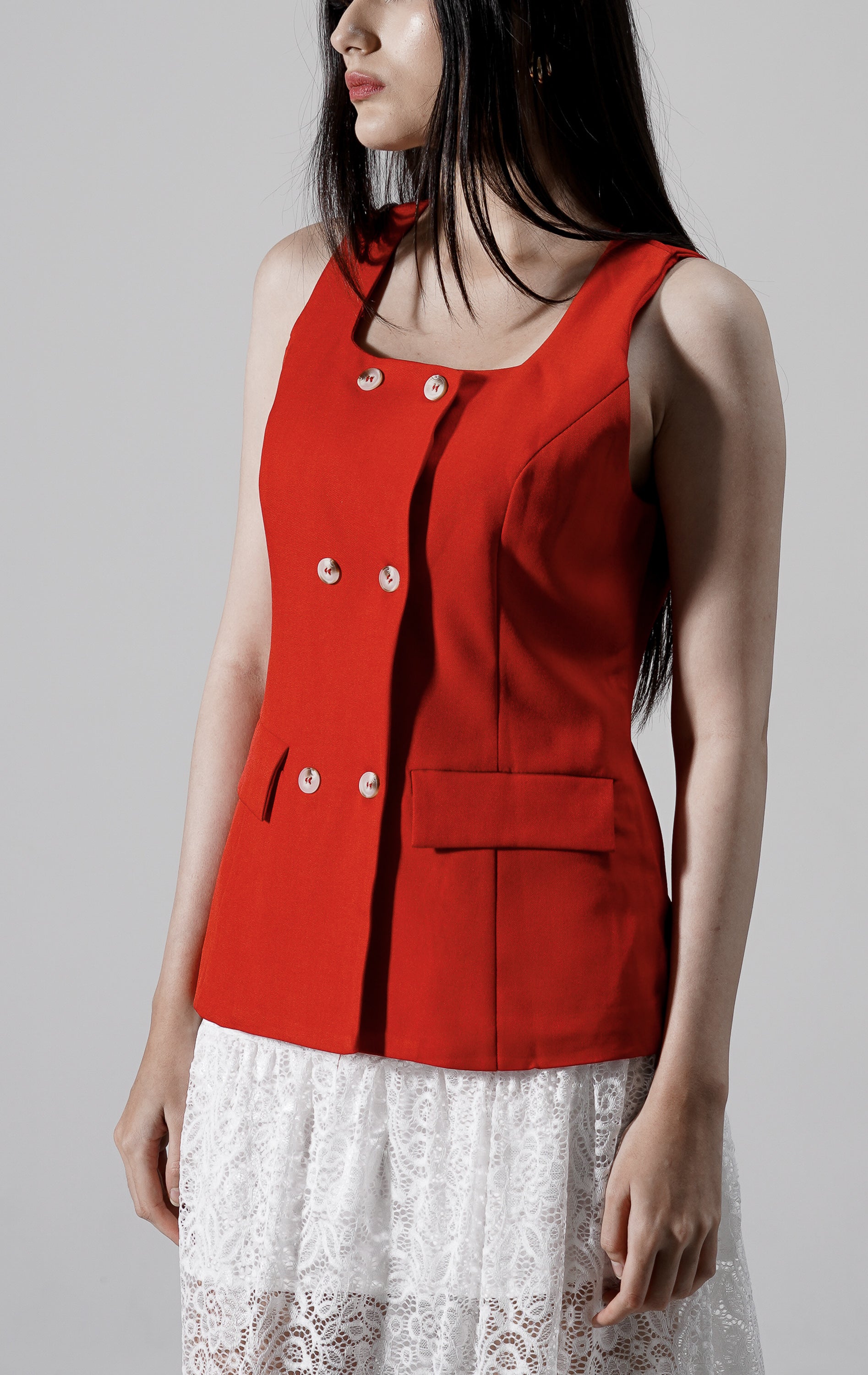 Isabella Vest Red