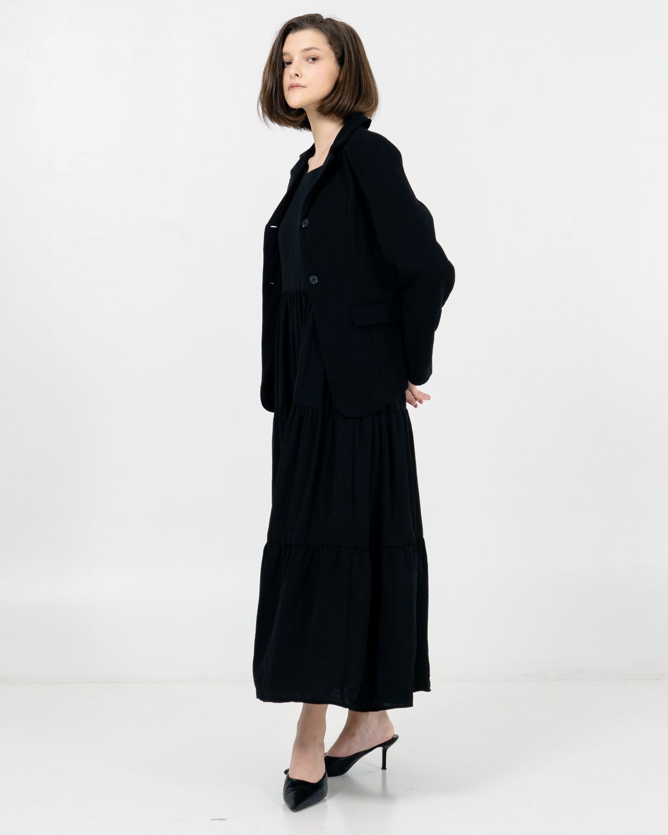 Juliette Oversized Fitted Black Blazer - Outer Formal Wanita