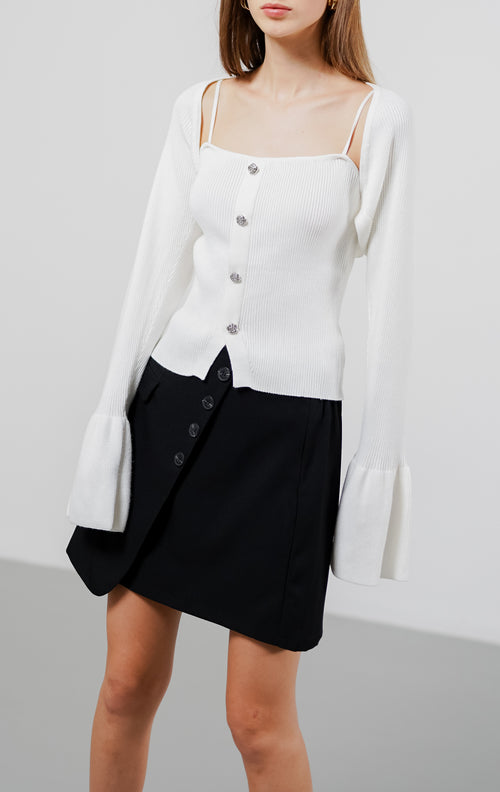 Amanda Knit Cardigan White