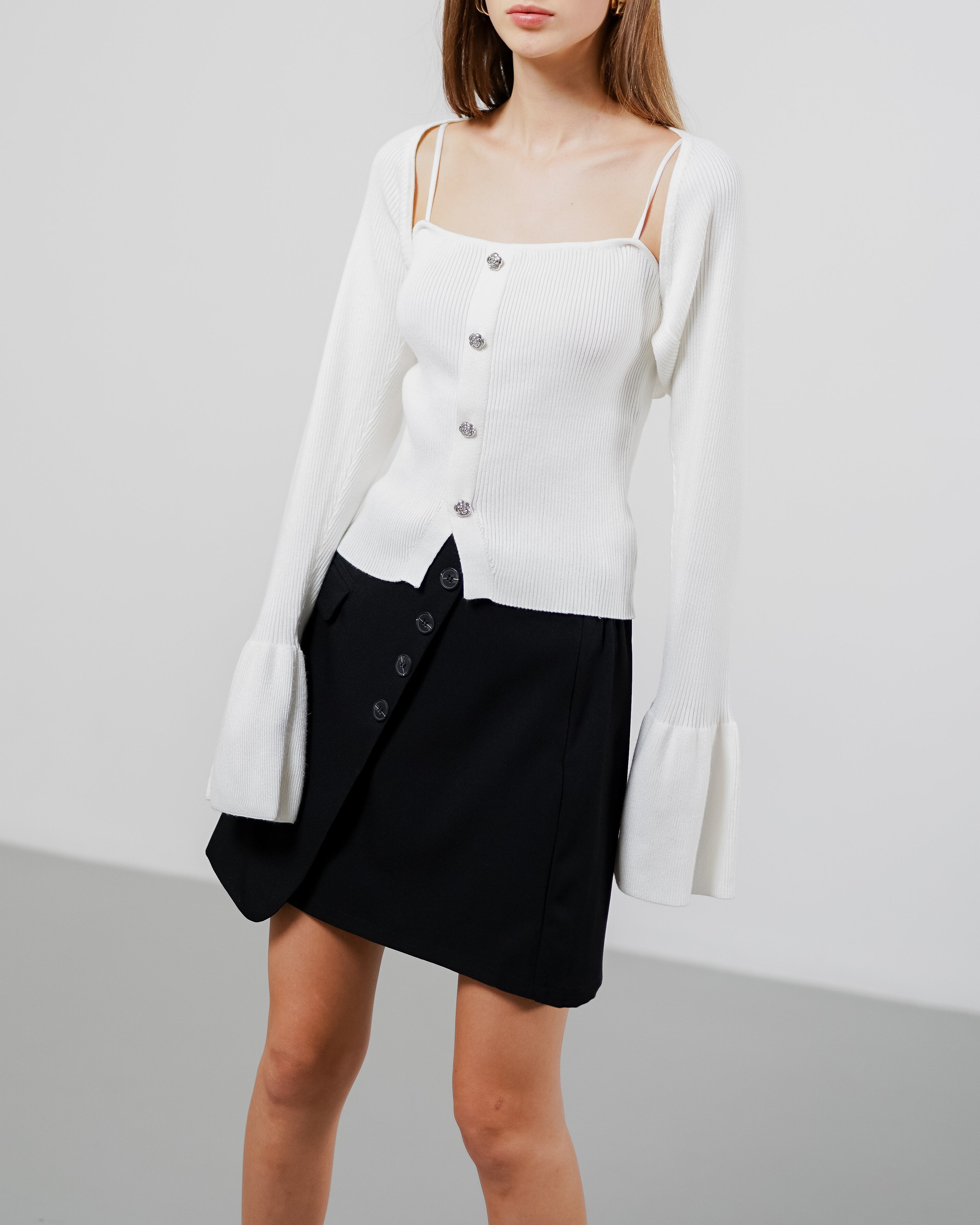 Amanda Knit Cardigan White