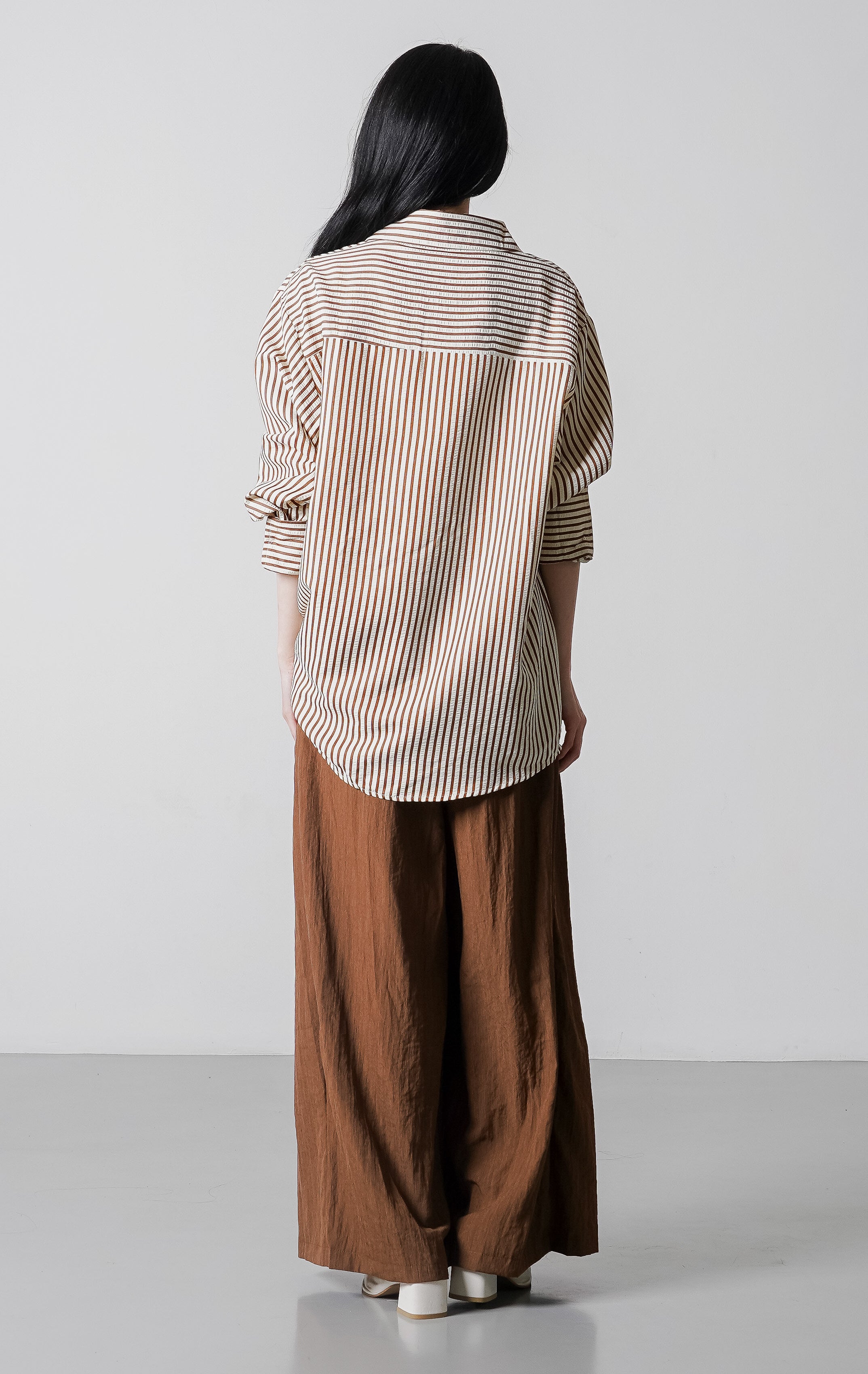 Caisyn Top Brown Striped