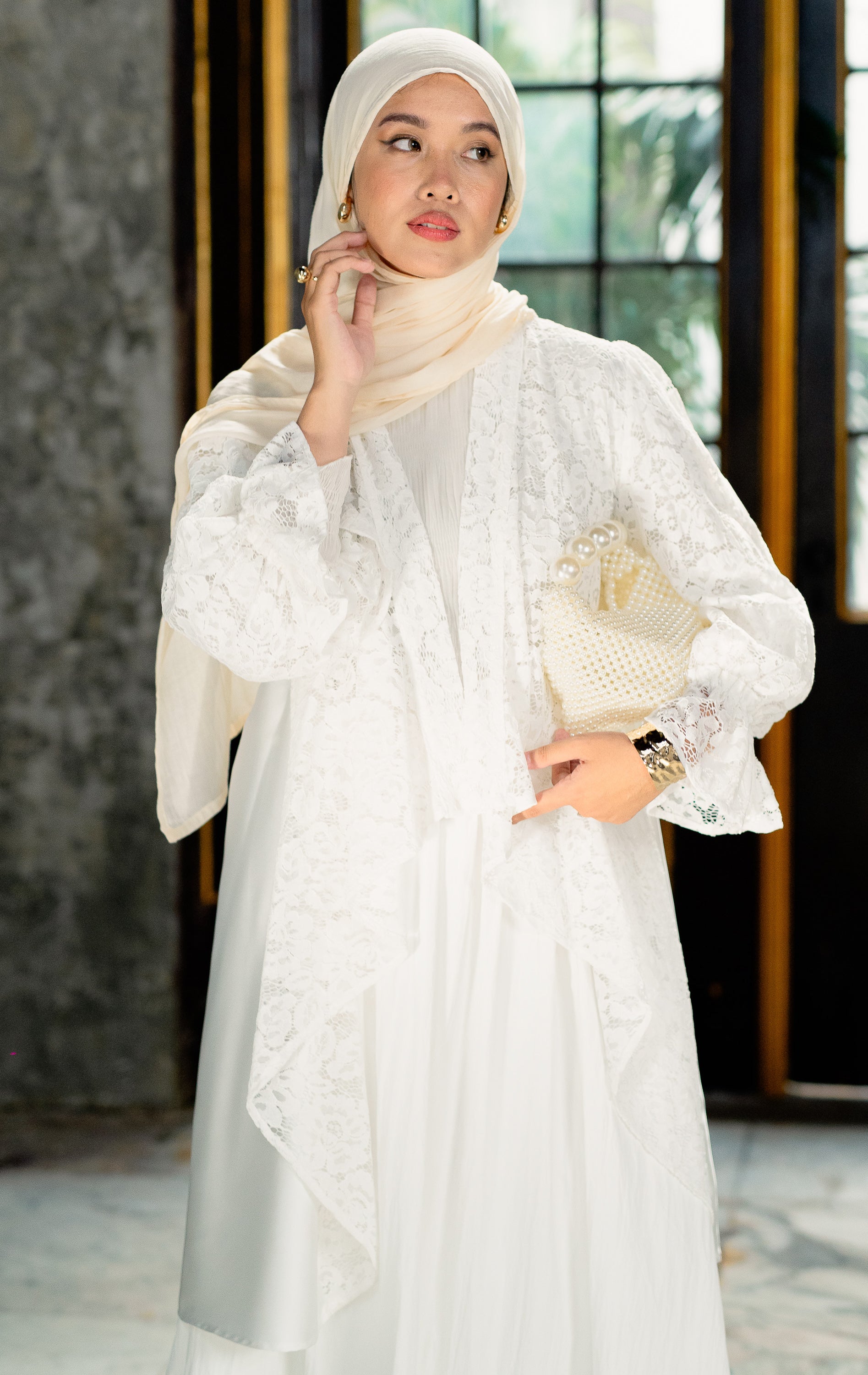 EID Shazkia Top White