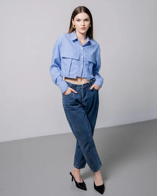 Claire Shirt  Blue Striped