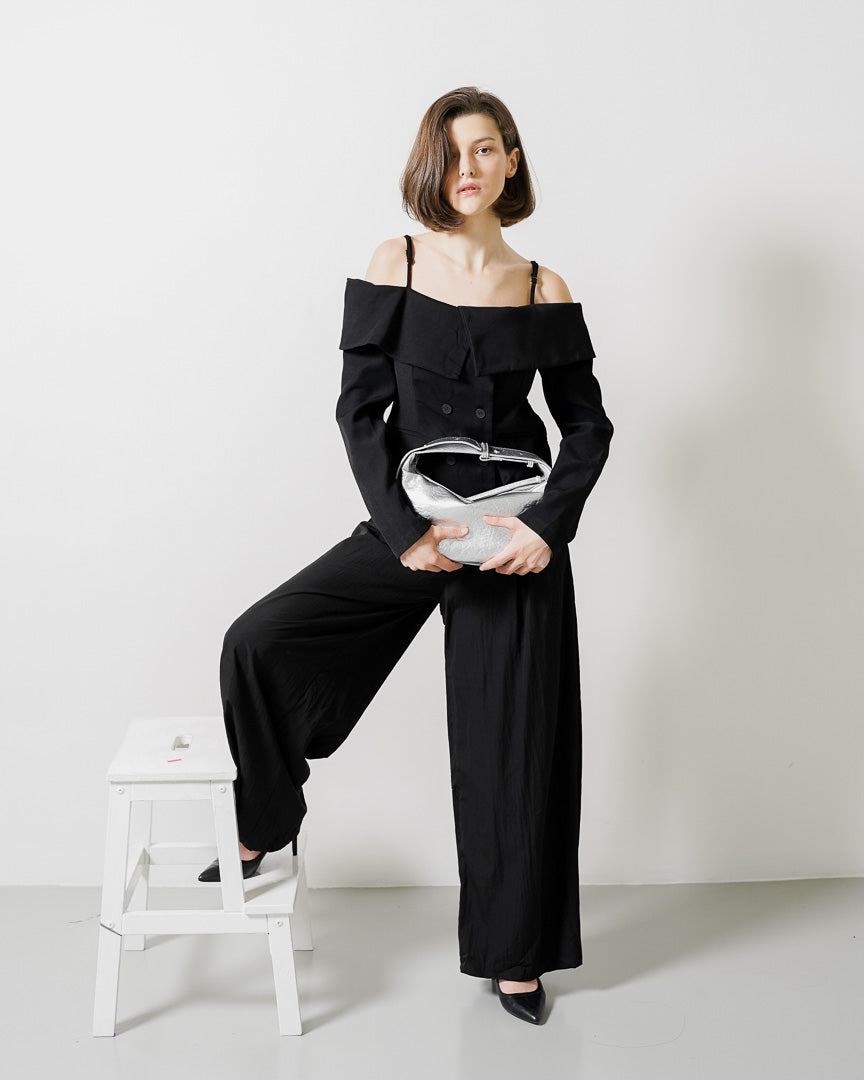 Frances Frances Off Shoulder Black Top - Baju Atasan Wanita Kekinian