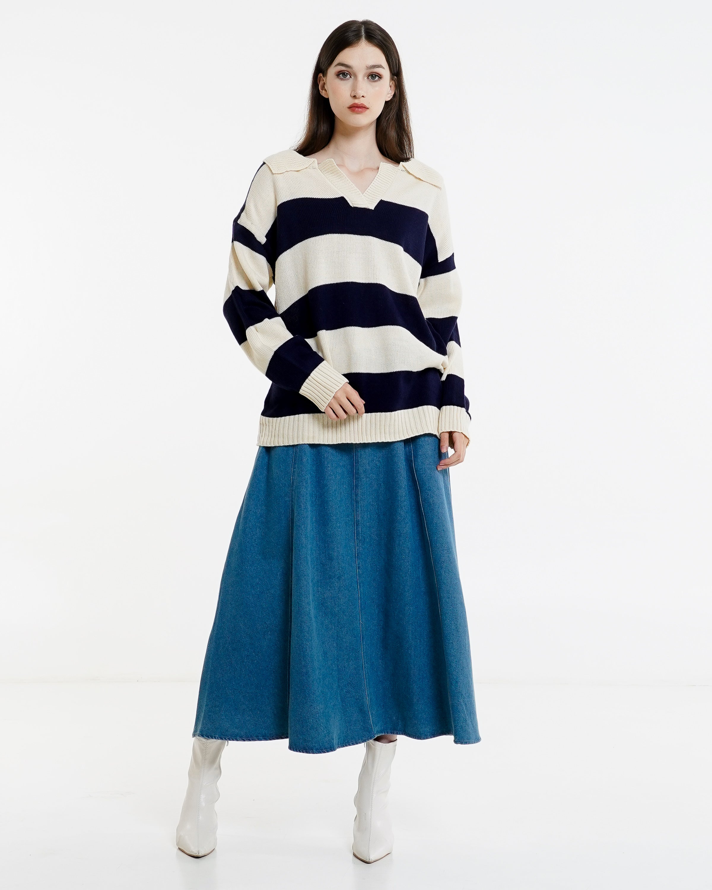 Maldives Knit Top Navy