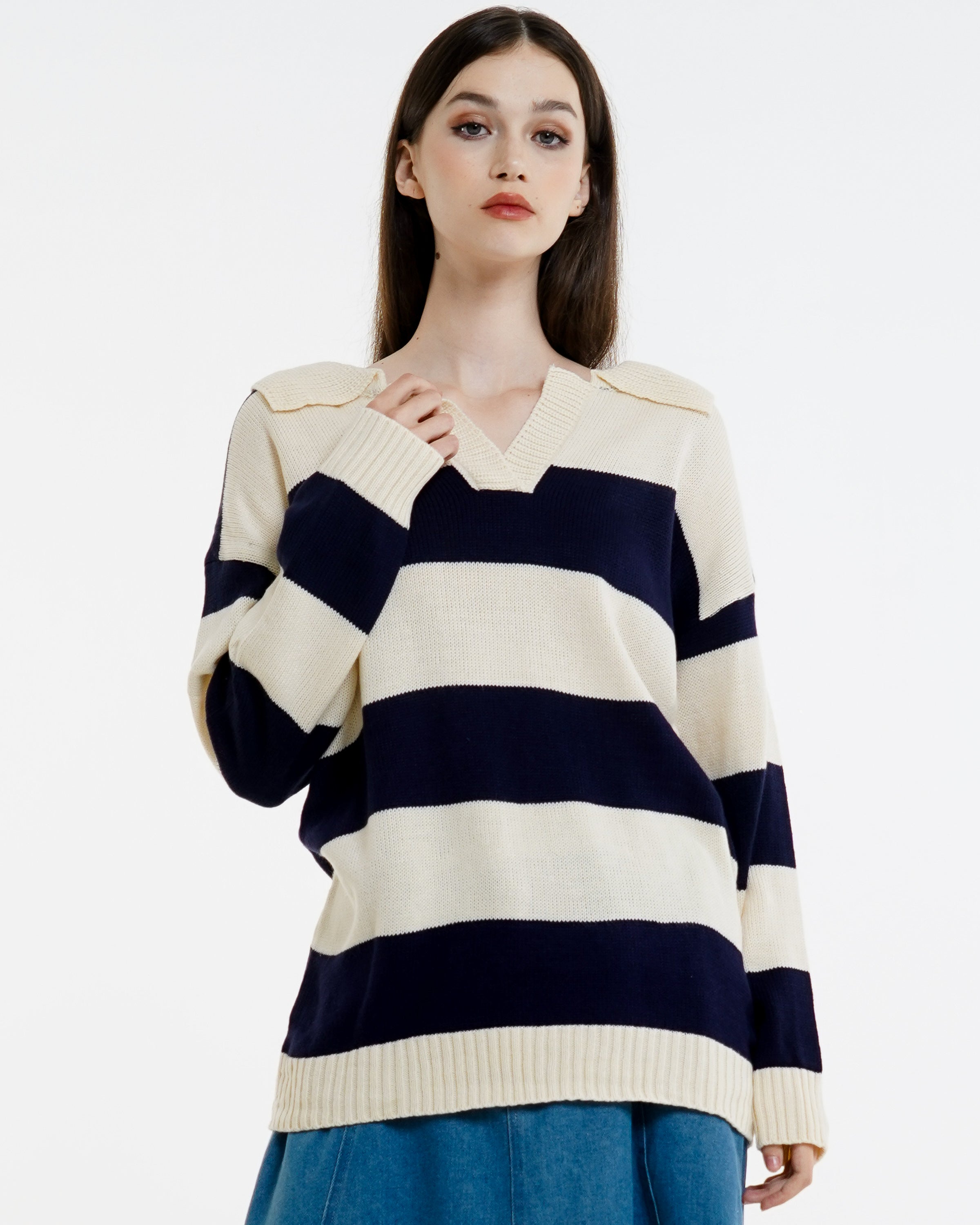 Maldives Knit Top Navy