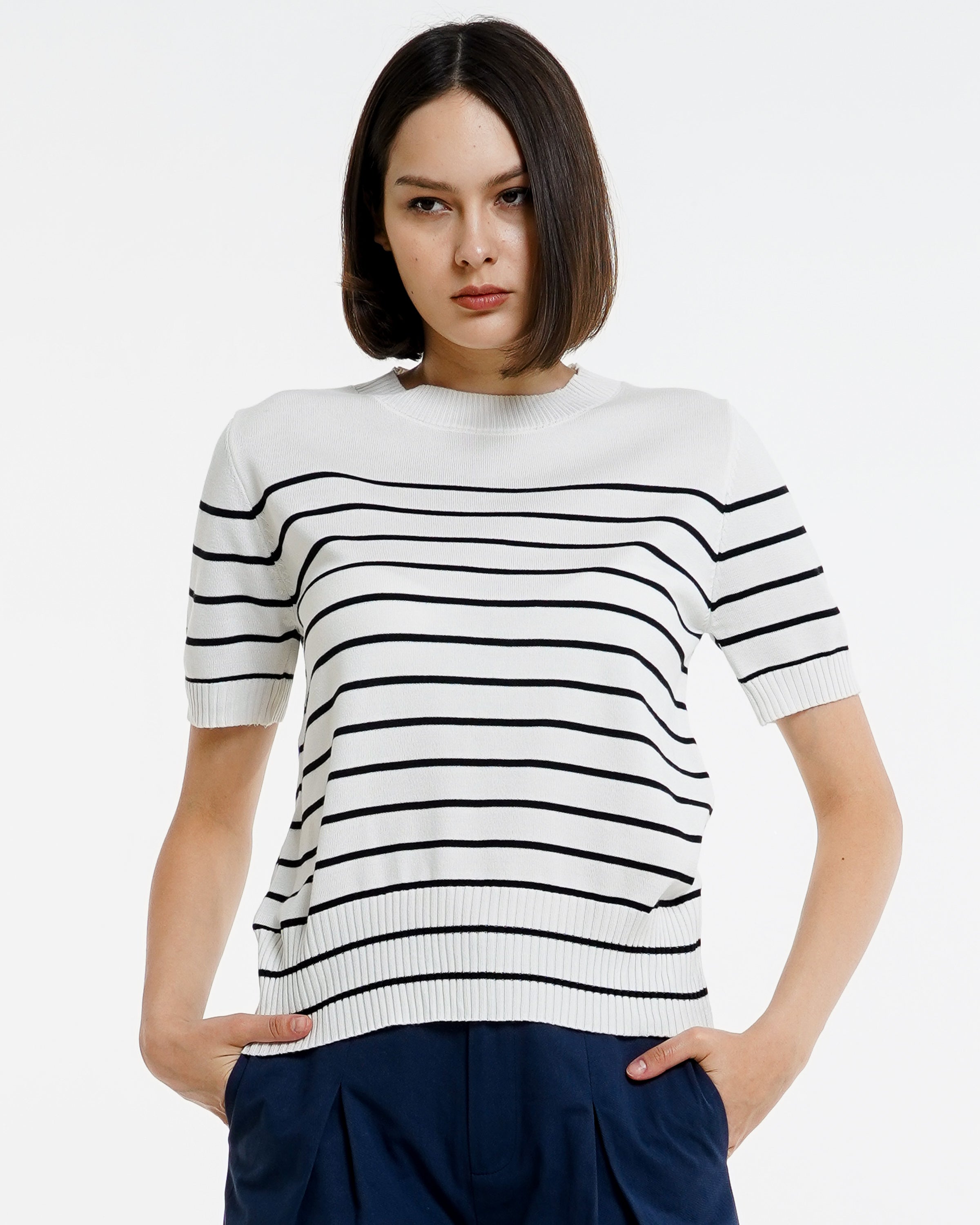 Joyla Knit Top White