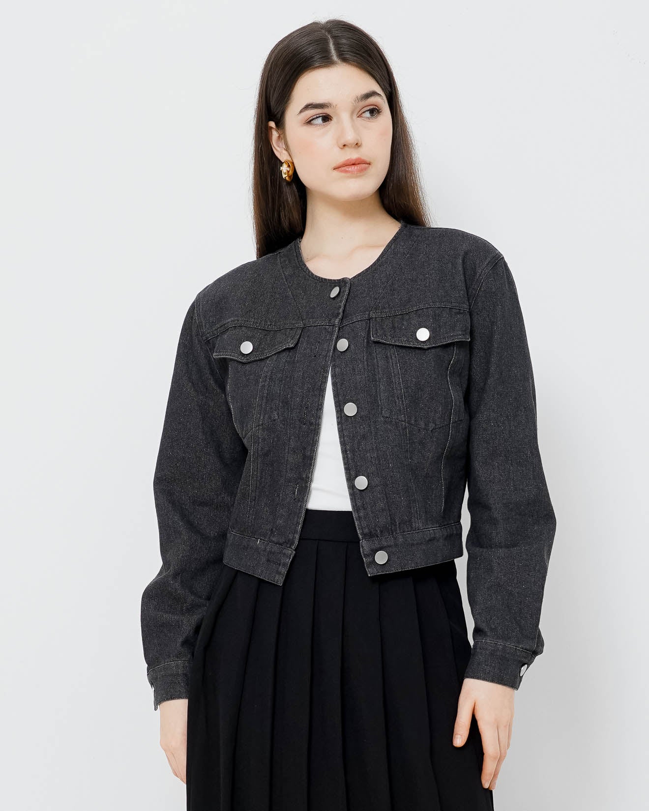 Nessa Top Black Denim