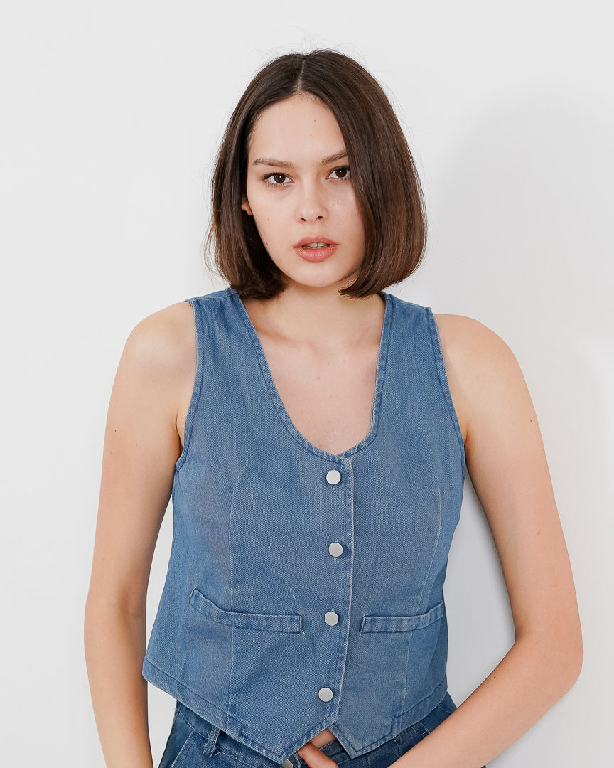 Hallie Vest Denim