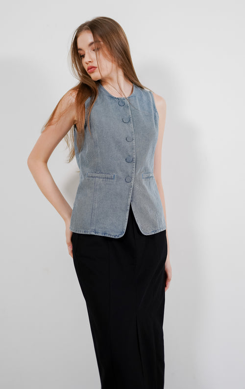 Leena Top Light Denim