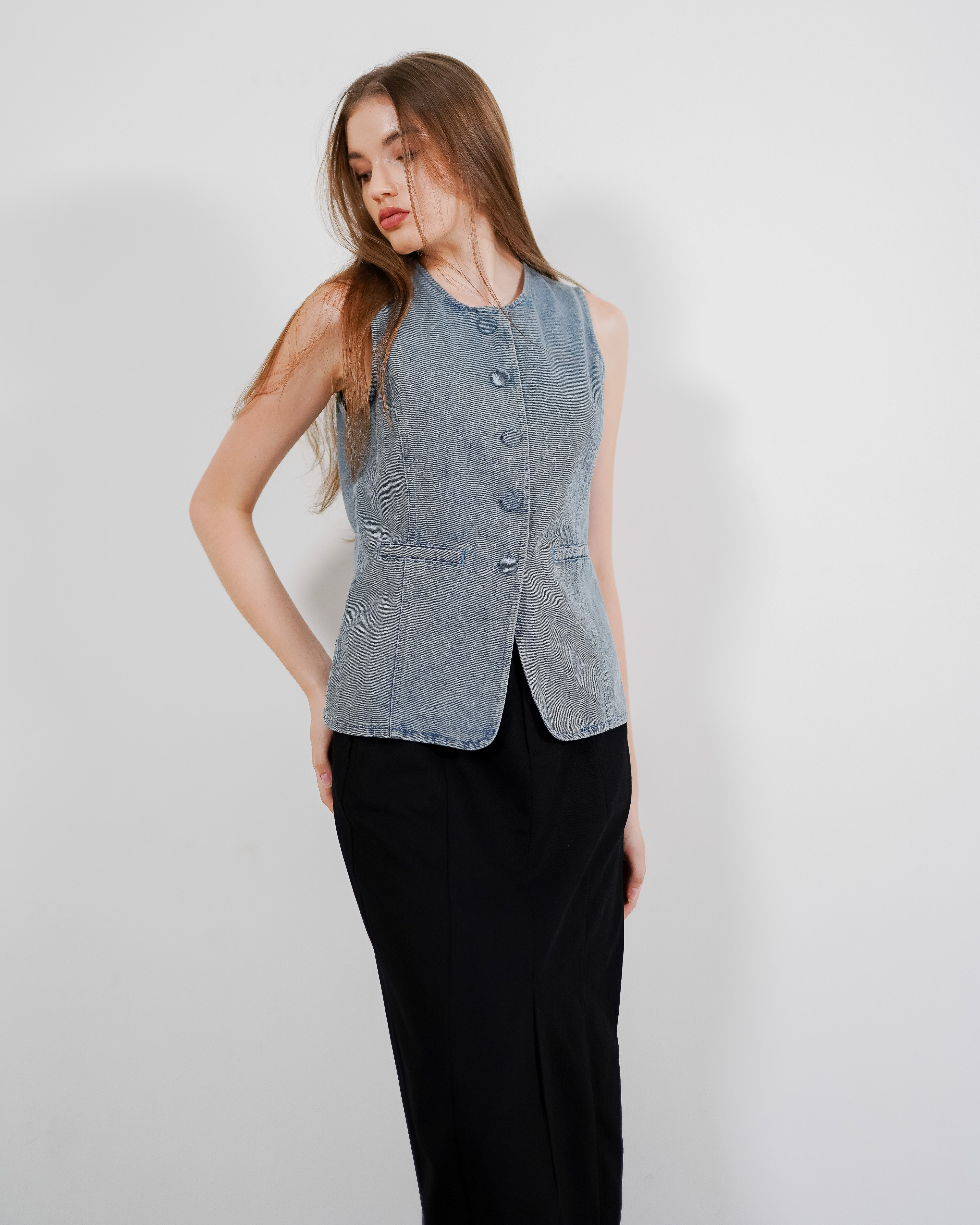 Leena Top Light Denim