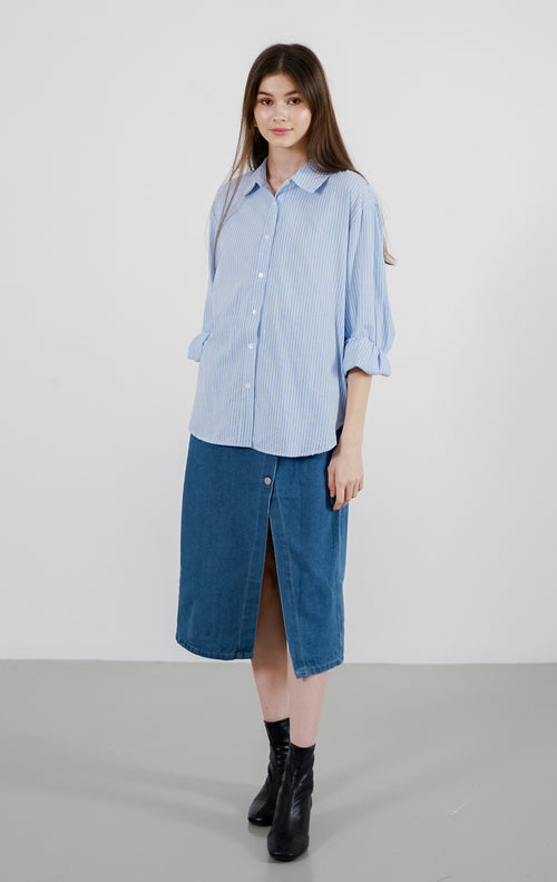 Joy Top Blue Striped
