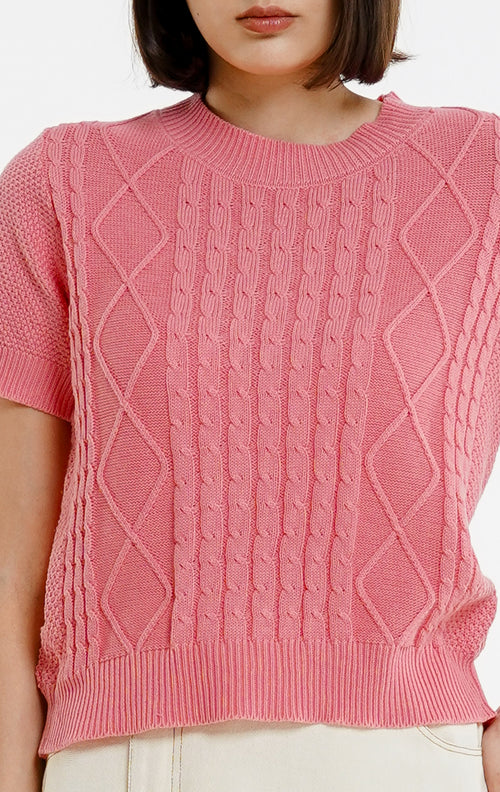 Holland Knit Top Pink
