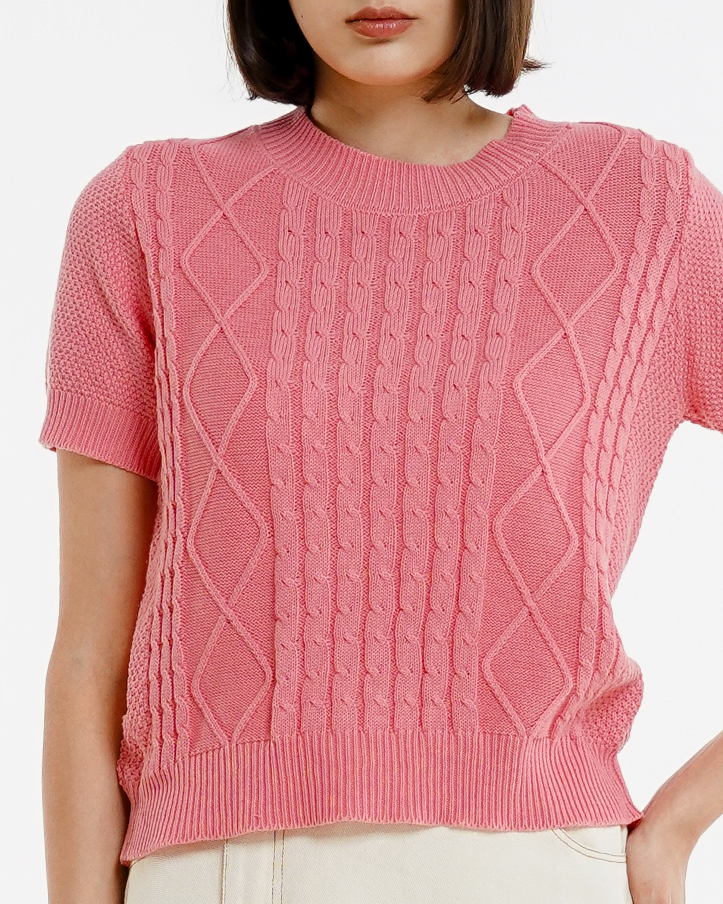 Holland Knit Top Pink