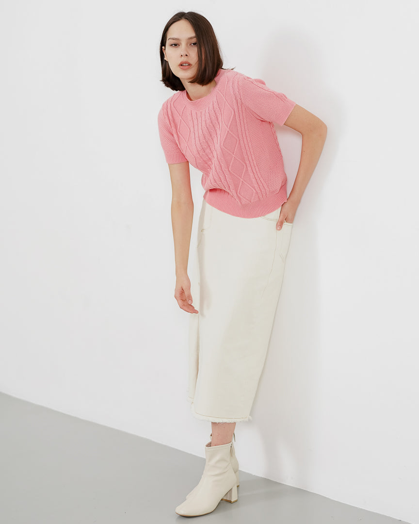 Holland Knit Top Pink