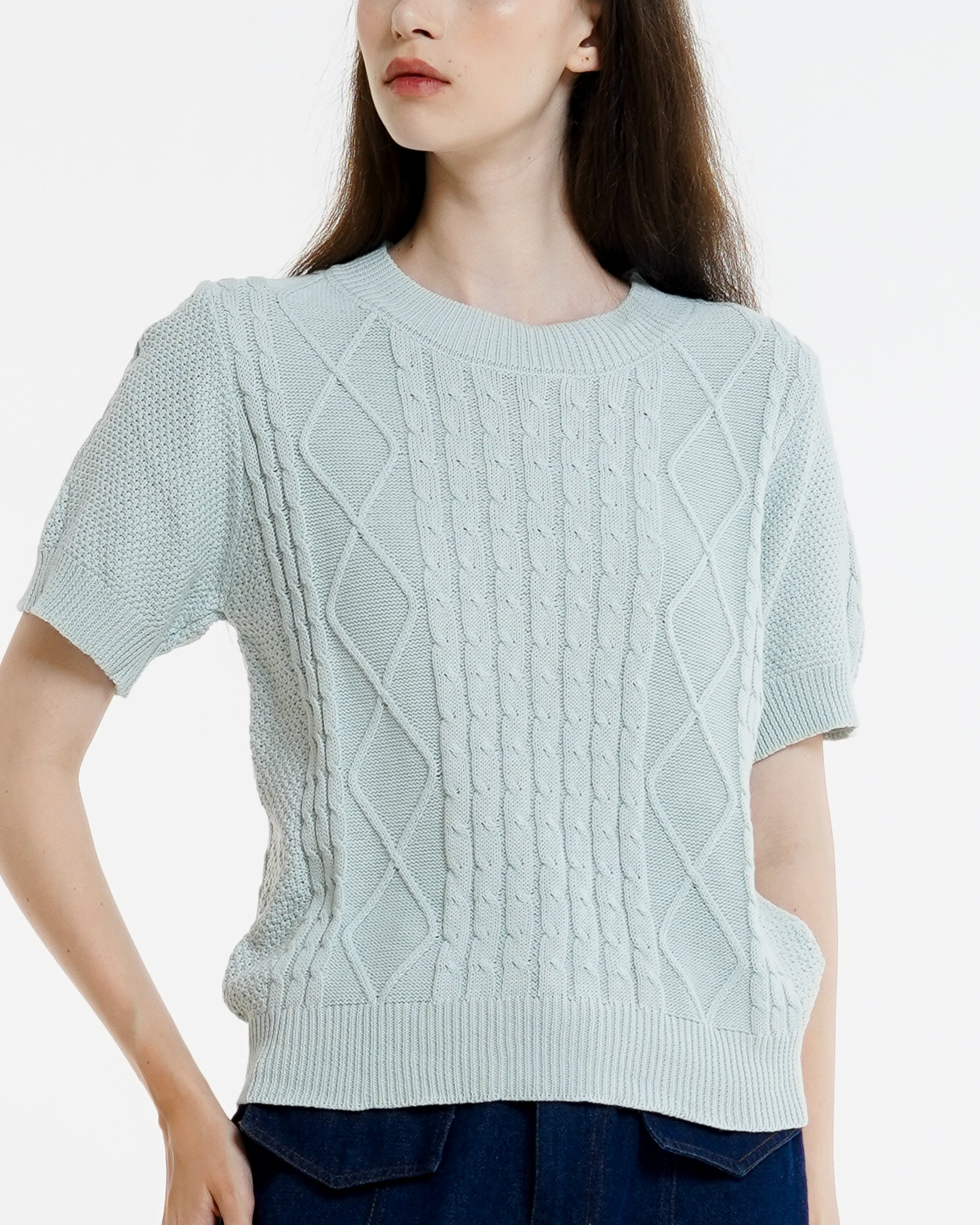 Holland Knit Top Blue