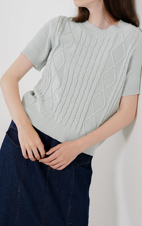 Holland Knit Top Blue