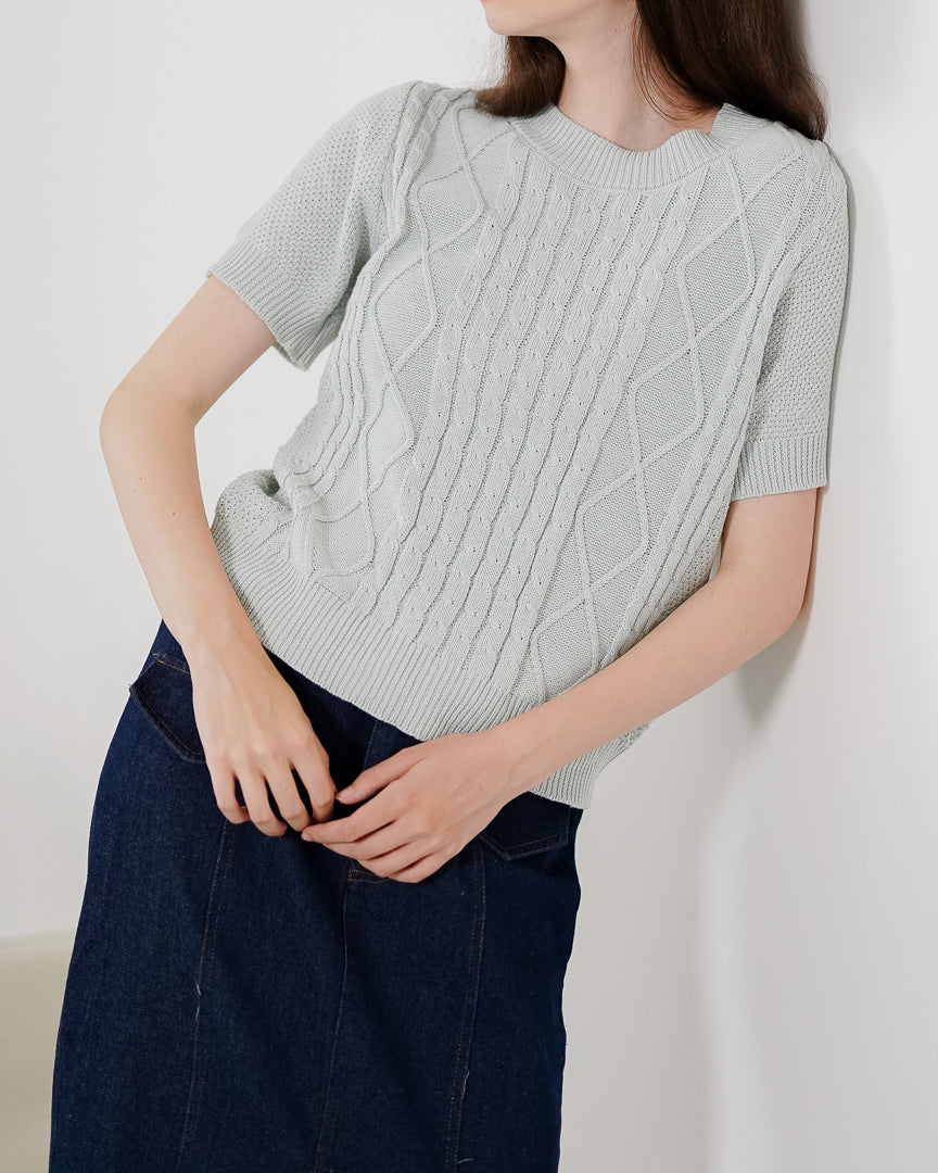 Holland Knit Top Blue