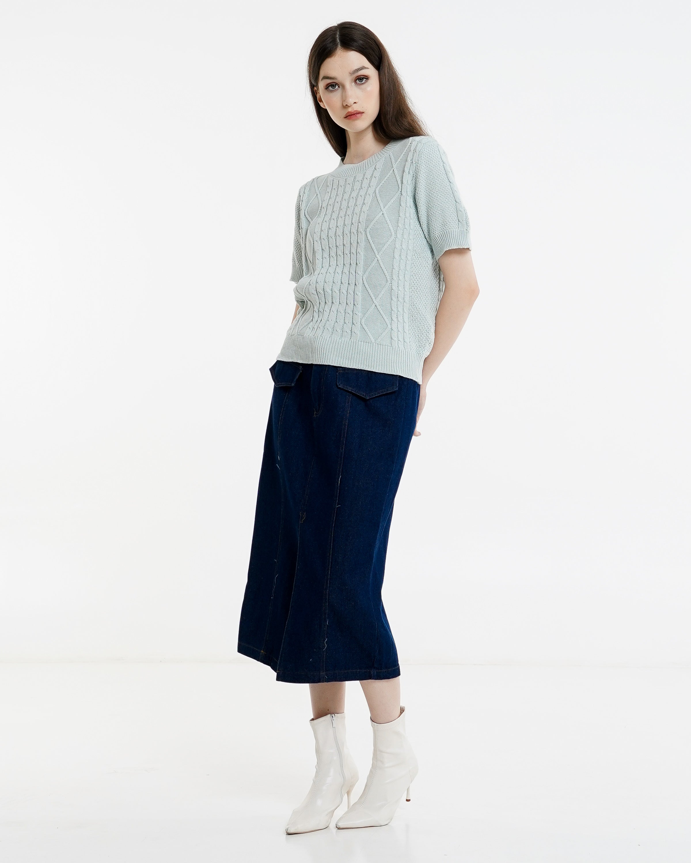 Holland Knit Top Blue