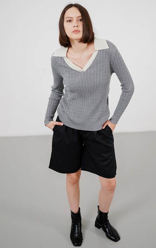 Anne Top Grey