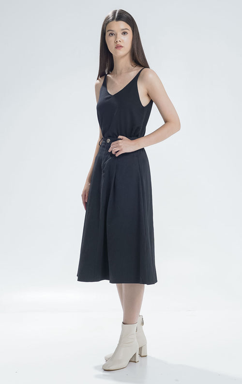Calia Skirt Black – Rok Midi Casual Wanita ( RESTOCK )
