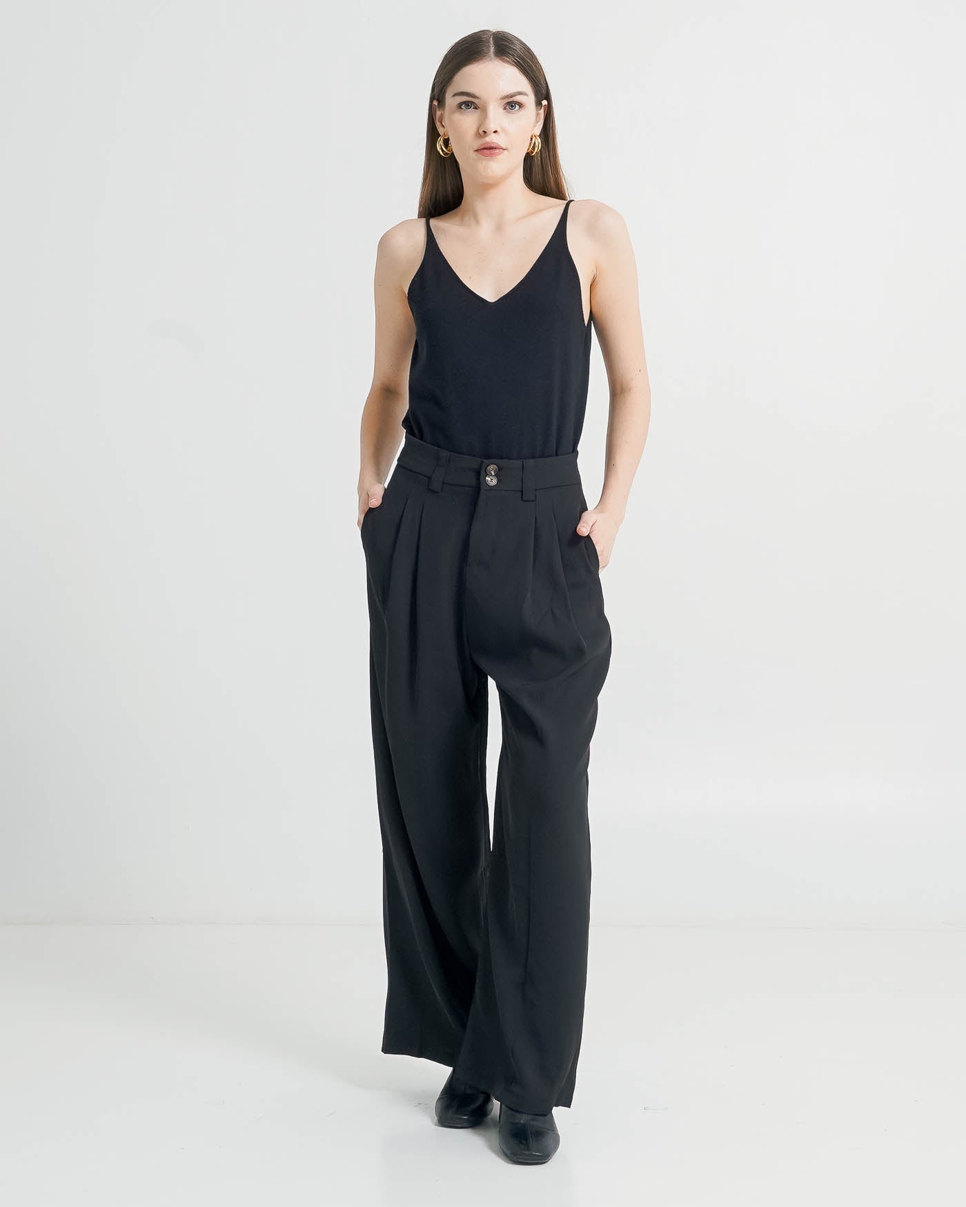 Chester Wide Leg Black Pants – Celana Panjang Wanita Kekinian  ( RESTOCK )