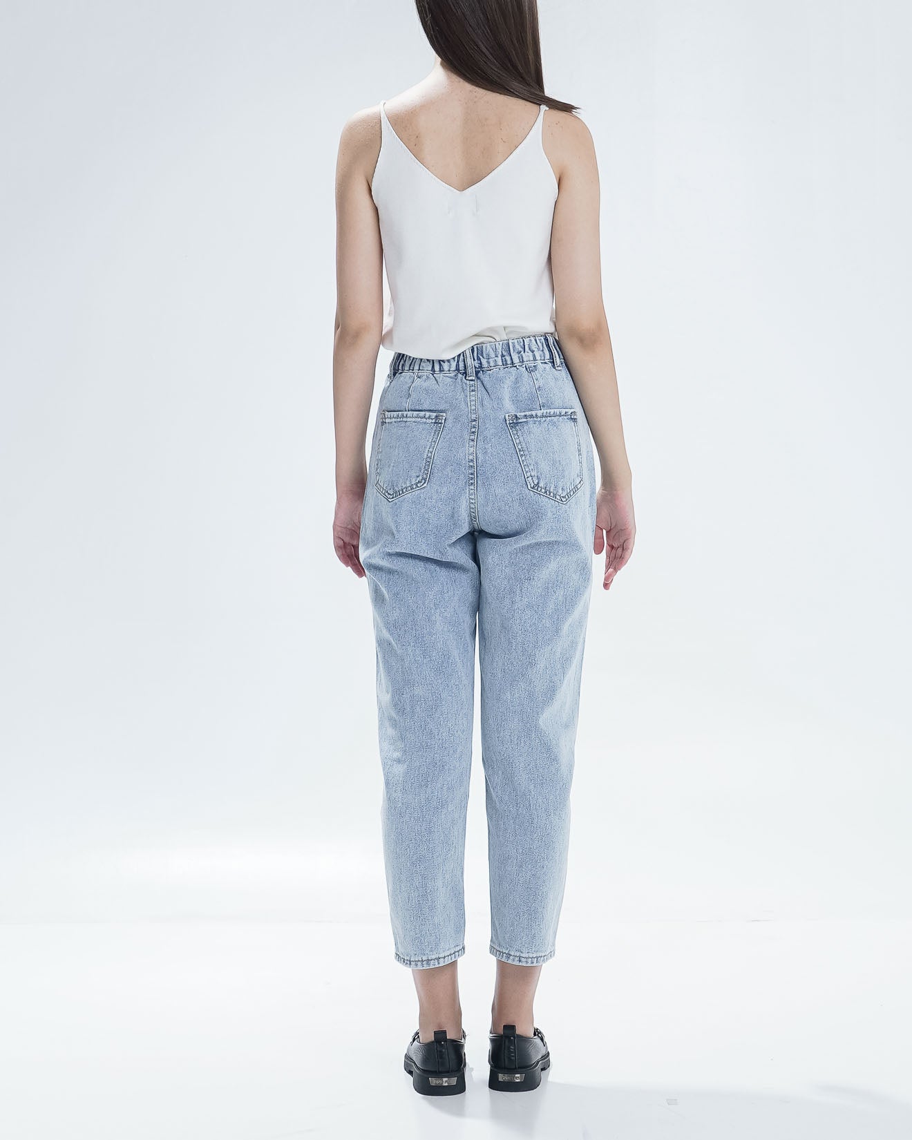 Leandrew Mom Jeans Light Denim Pants - Celana Panjang Wanita ( RESTOCK )