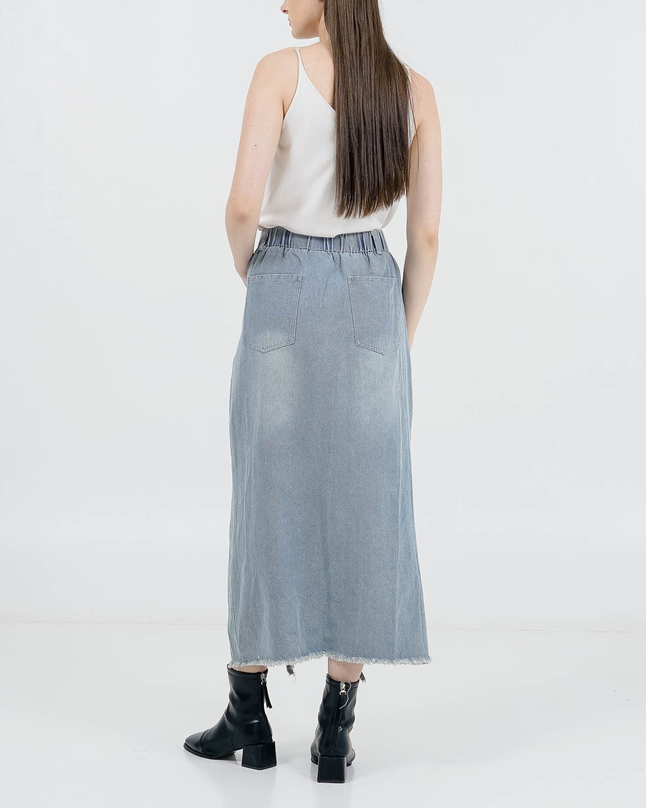 Judith Ripped Skirt Denim