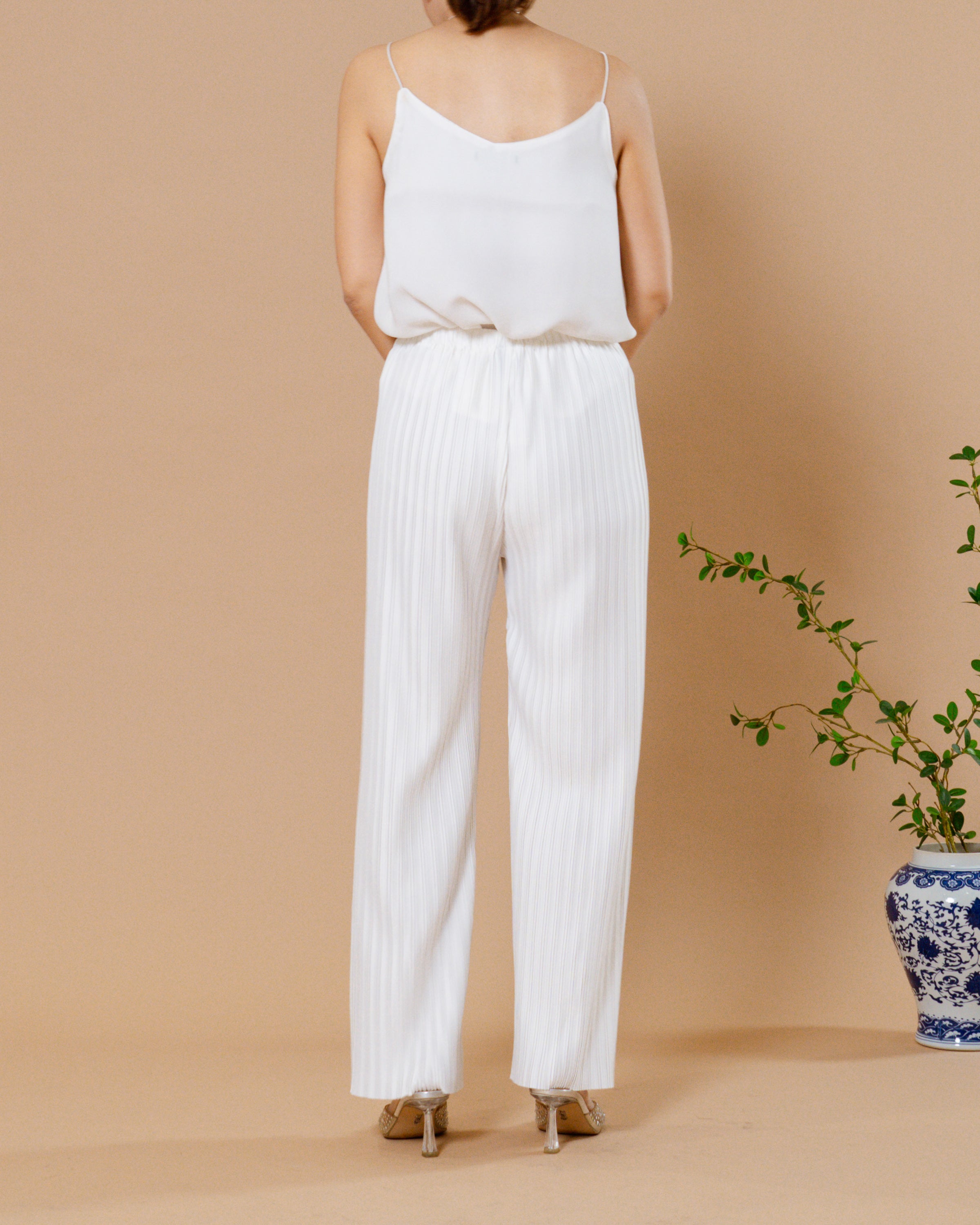 CNY Lanterns Pants White