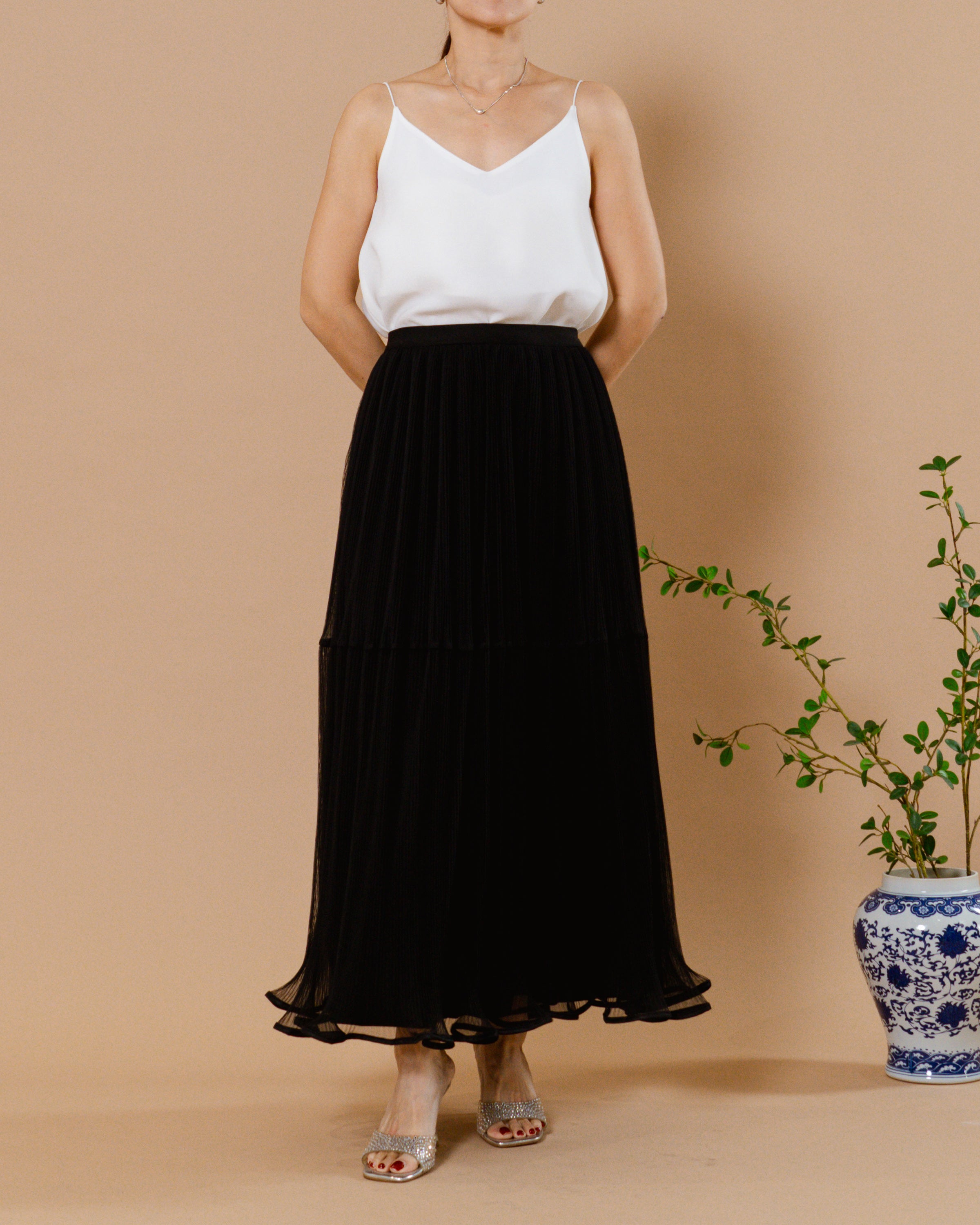 CNY Shimmering Luck Skirt Black