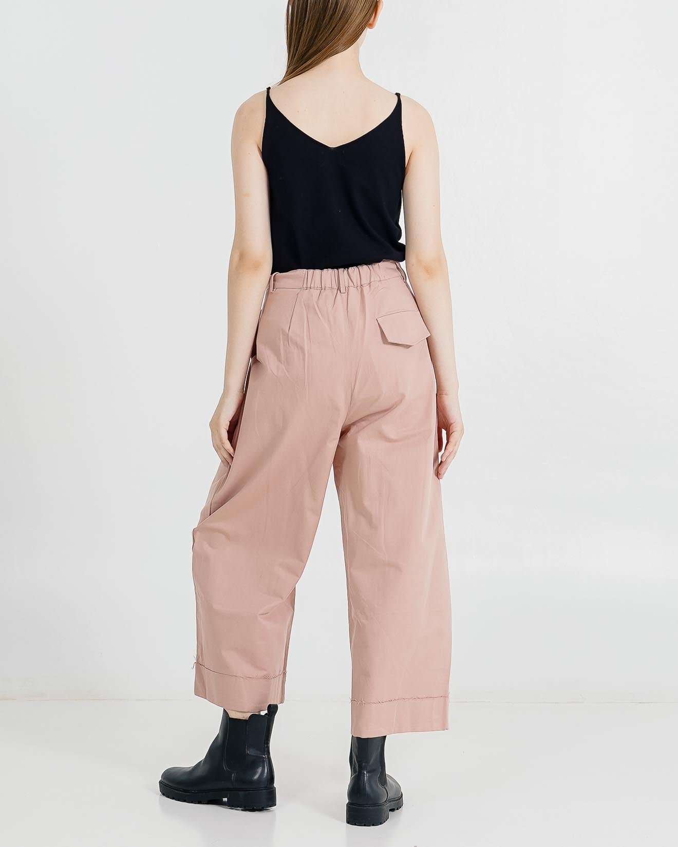 Reno High Waist Wide Leg Pink Pants – Celana Kulot Wanita Kekinian