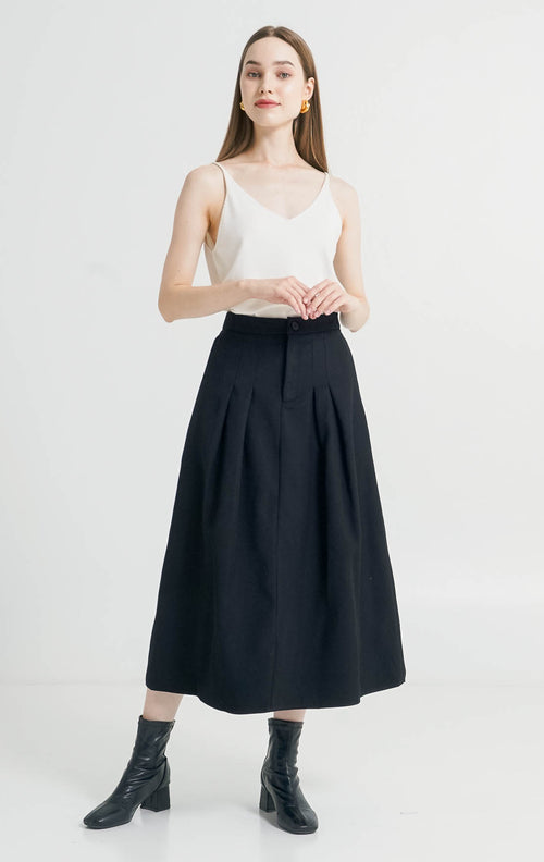 Terra Boxy Black Skirt – Rok Maxi Wanita Kekinian