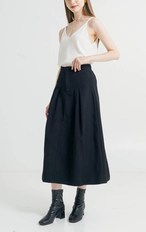 Terra Boxy Black Skirt – Rok Maxi Wanita Kekinian
